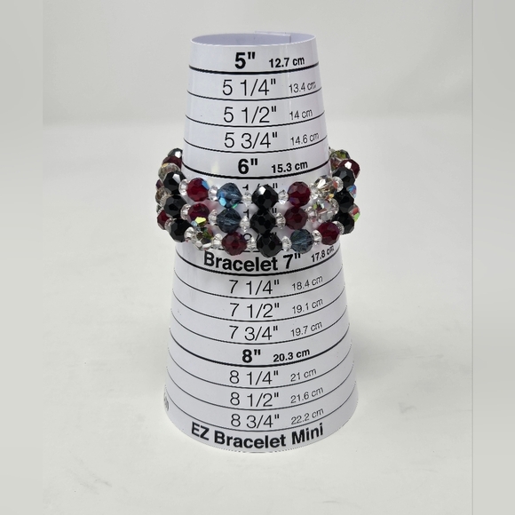 VINTAGE LAGUNA AB CRYSTAL TRIPLE STRAND DEMI PARURE NECKLACE BRACELET JEWELRY - Picture 12 of 16